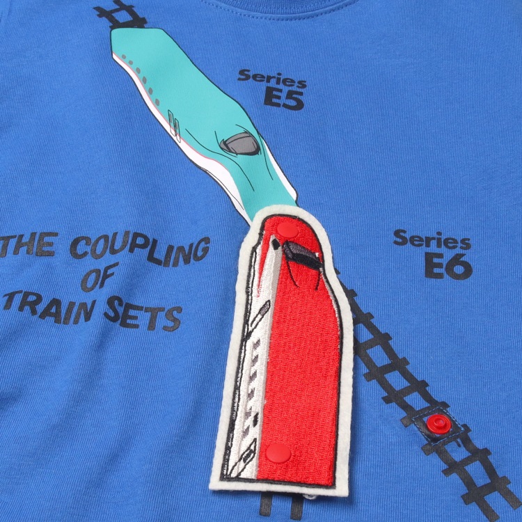 新幹線電車こまちはやぶさ連結半袖Tシャツ 半袖Tシャツ｜子供服