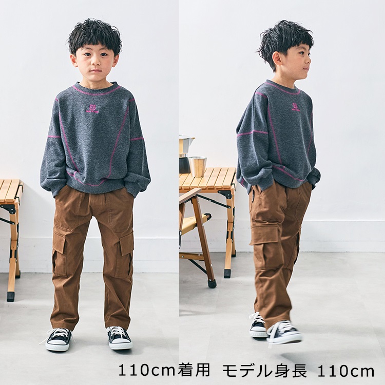 ステッチ配色裏毛トレーナー トレーナー｜子供服・ベビー服の通販は