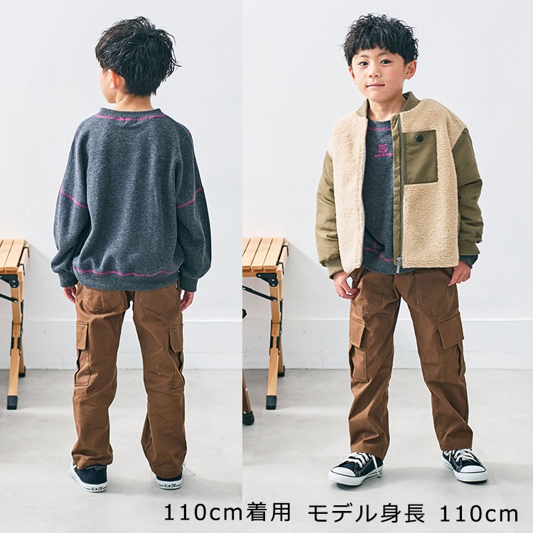 ステッチ配色裏毛トレーナー トレーナー｜子供服・ベビー服の通販は