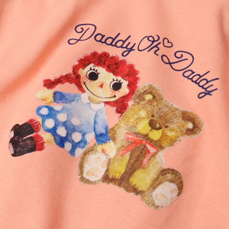 ダディコプリント肩フリル長袖Tシャツ 長袖Tシャツ｜子供服・ベビー服