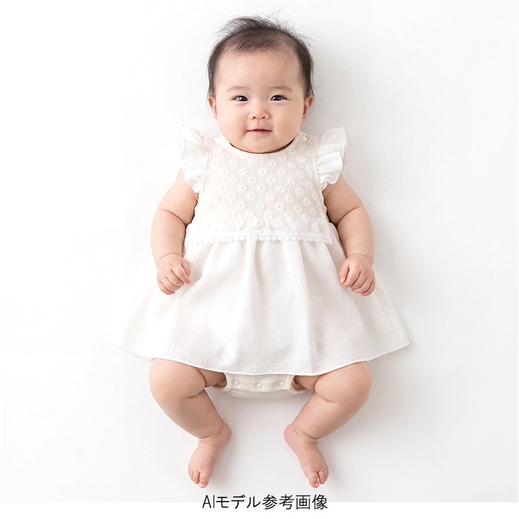 お花レースロンパース カバーオール｜子供服・ベビー服の通販はこども