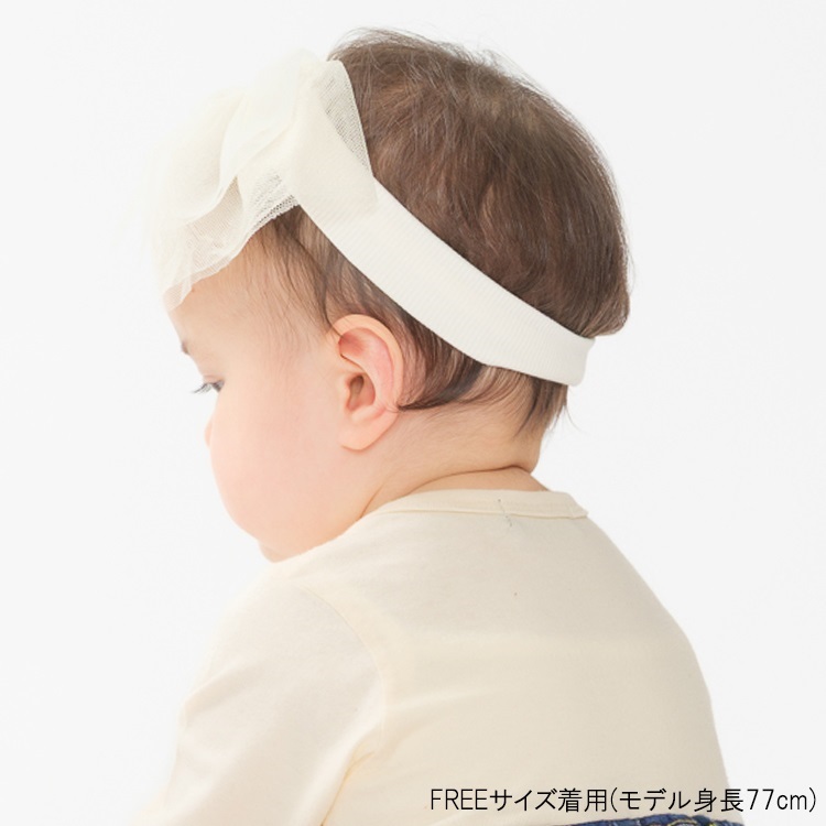 チュールリボンヘアバンド ベビー雑貨｜子供服・ベビー服の通販