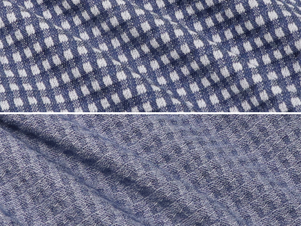 ニットサッカー素材の凹凸