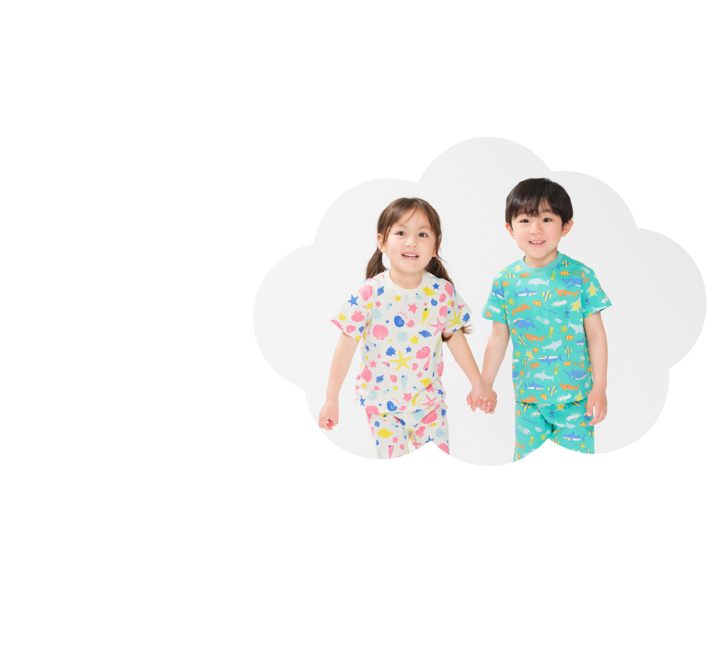 男の子と女の子の着用画像