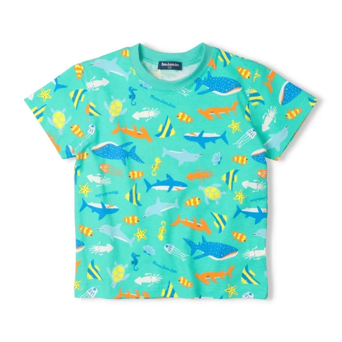 海の生き物総柄 半袖Tシャツ