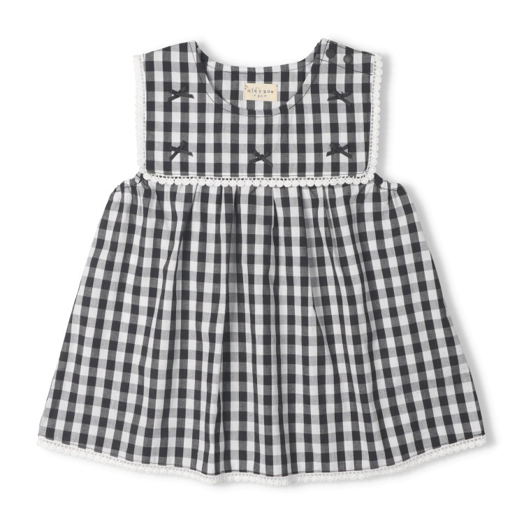 ギンガムチェック・花柄チュニック