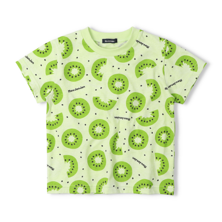 スイカ・キウイフルーツ総柄半袖Tシャツ