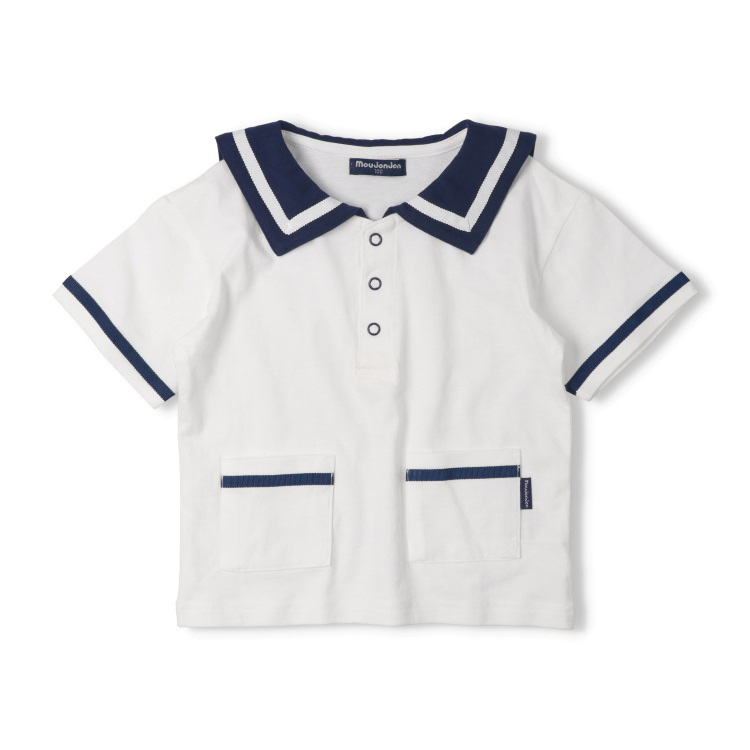 セーラー衿半袖Tシャツ