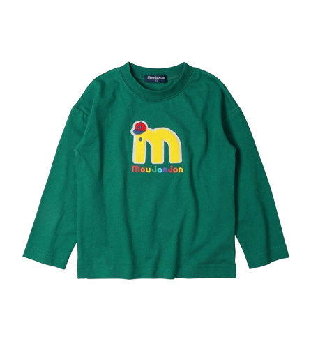 ロゴ・ワッペン付長袖Tシャツ