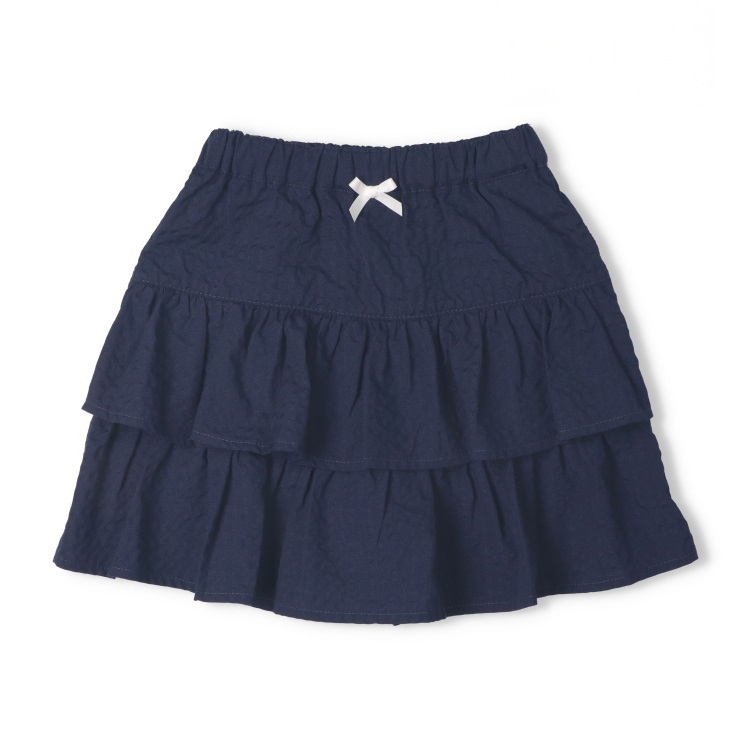 シアサッカーフリルスカート風ショートパンツ