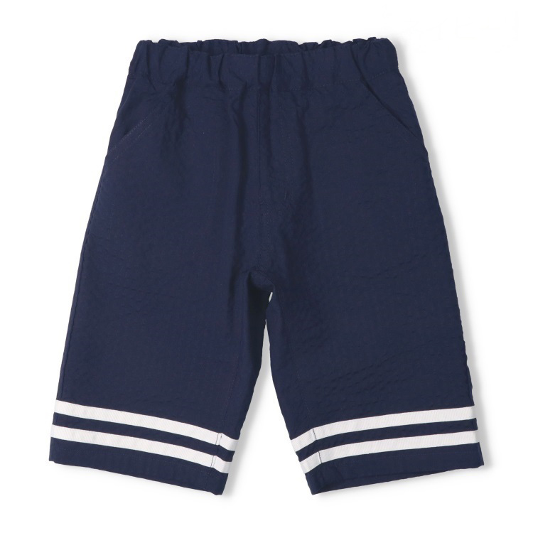 シアサッカーマリン6分丈ハーフパンツ