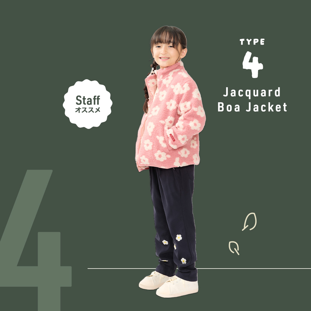 *花柄ボアジャガードジャケット