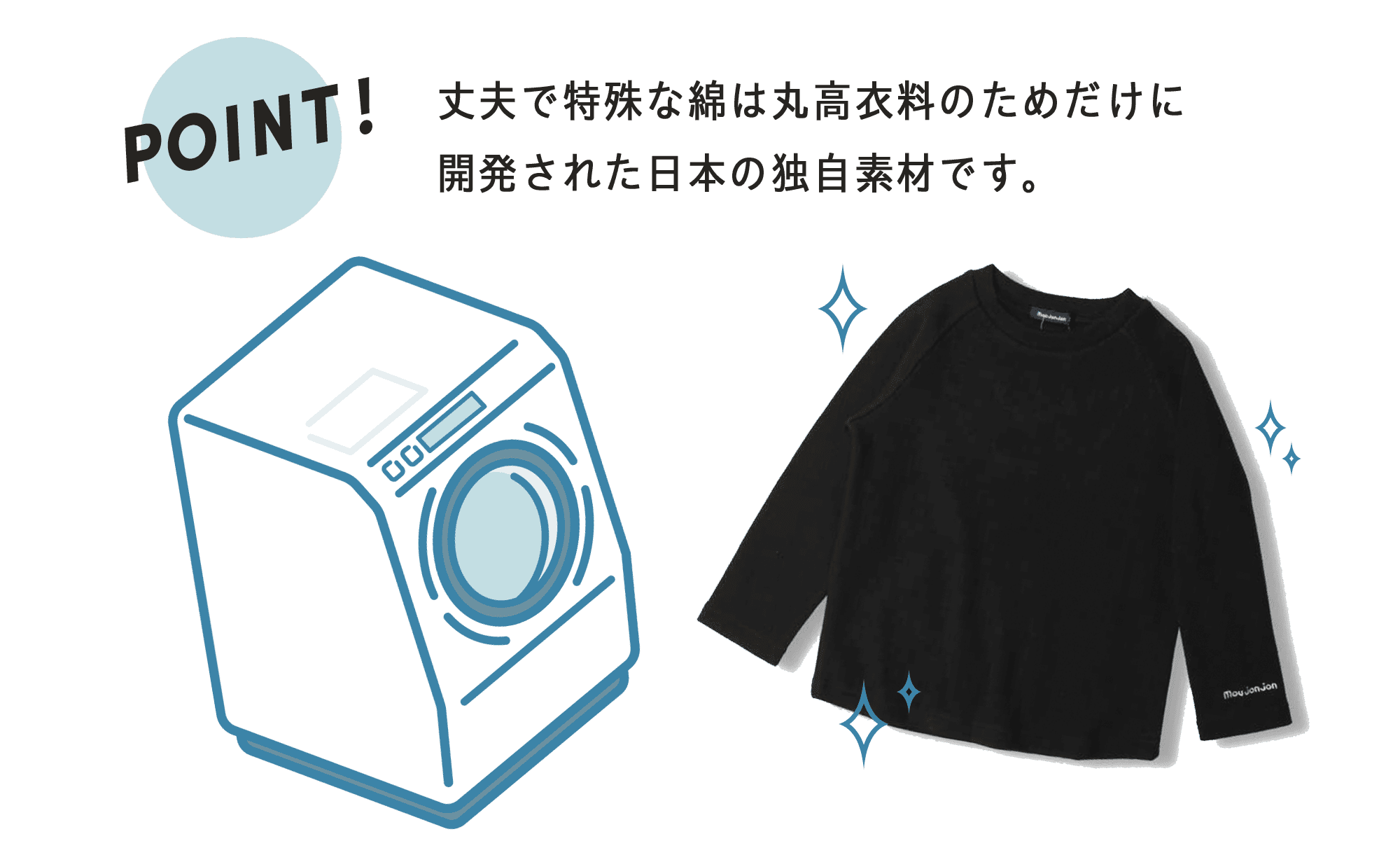 100回洗濯しても型崩れ無し！