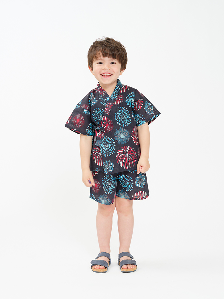 【WEB限定】花火柄甚平