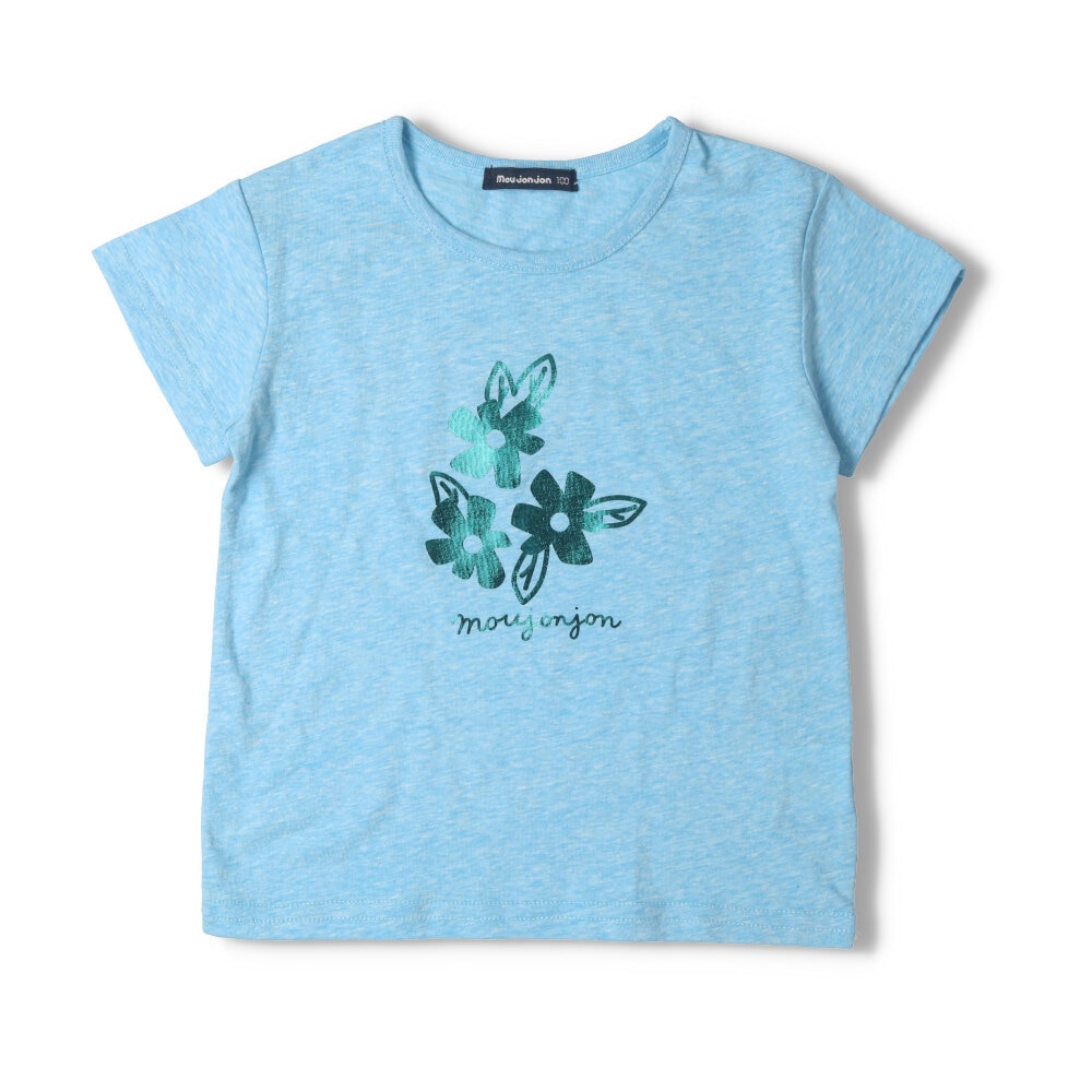 水果和花朵铝箔印花 T 恤