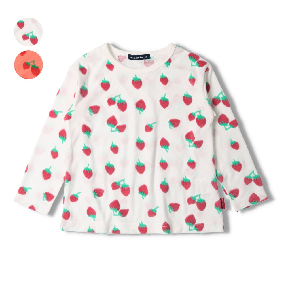 カットベロアイチゴ柄ｔシャツ 子供服の通販 こどもの森 メーカー直営公式