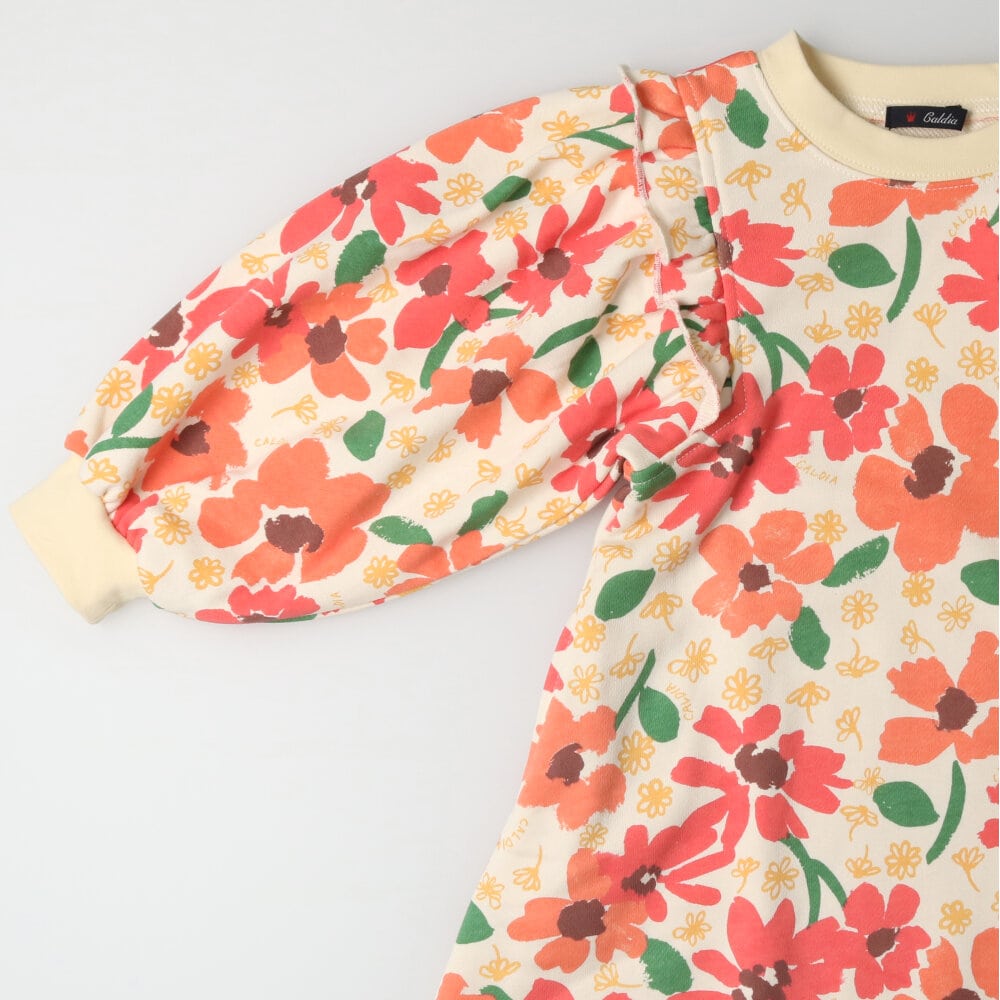 お花柄長袖裏毛ワンピース | 子供服 通販こどもの森 - メーカー直営公式