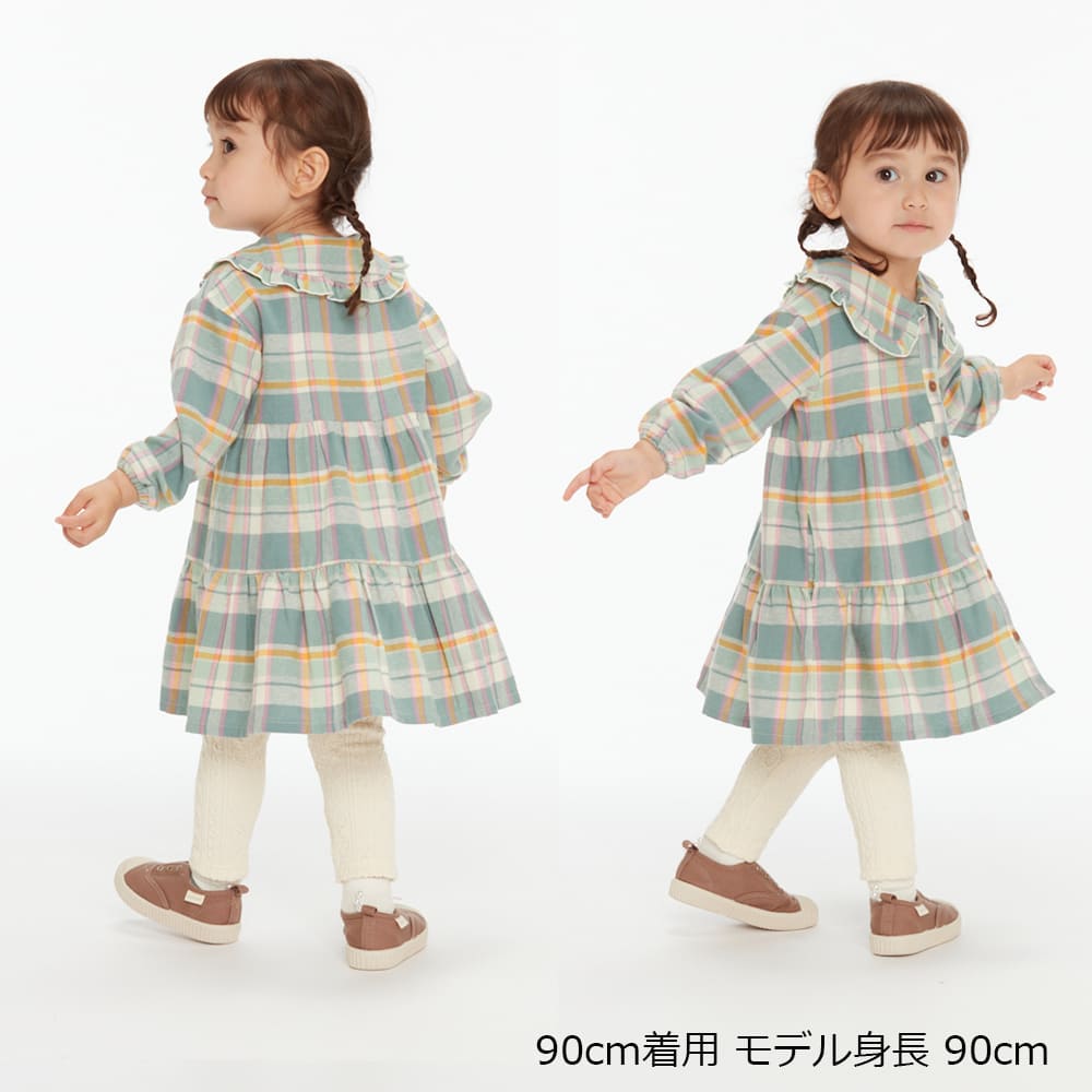 チェック柄長袖シャツワンピース | 子供服 通販こどもの森 - メーカー直営公式