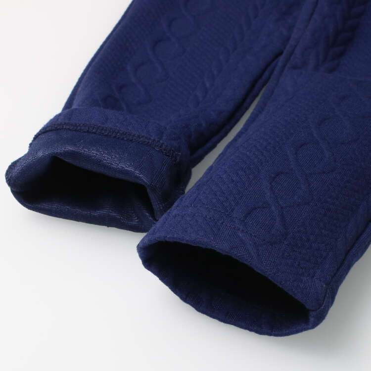 Cable pattern quilted pants