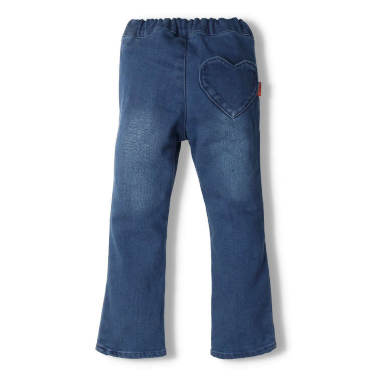 Twill denim brushed lining long pants