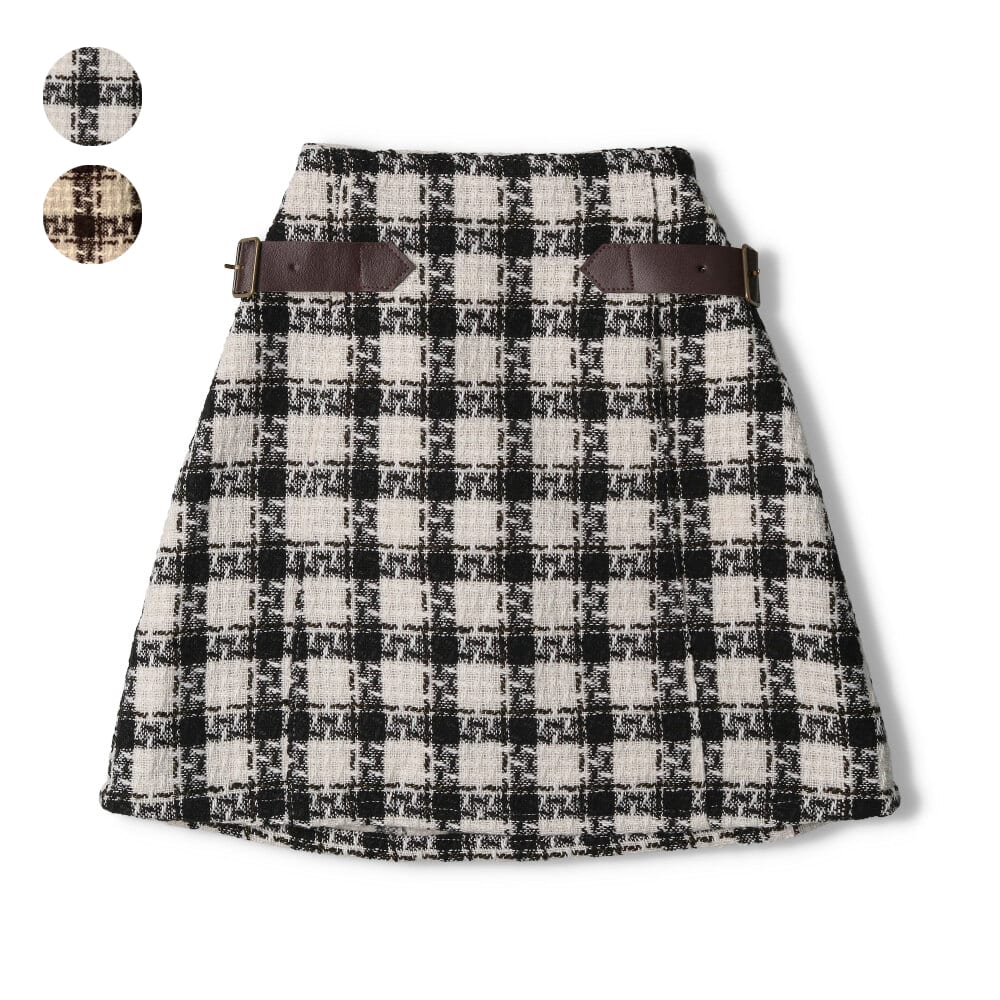 * Plaid skirt (Cha, 130cm)