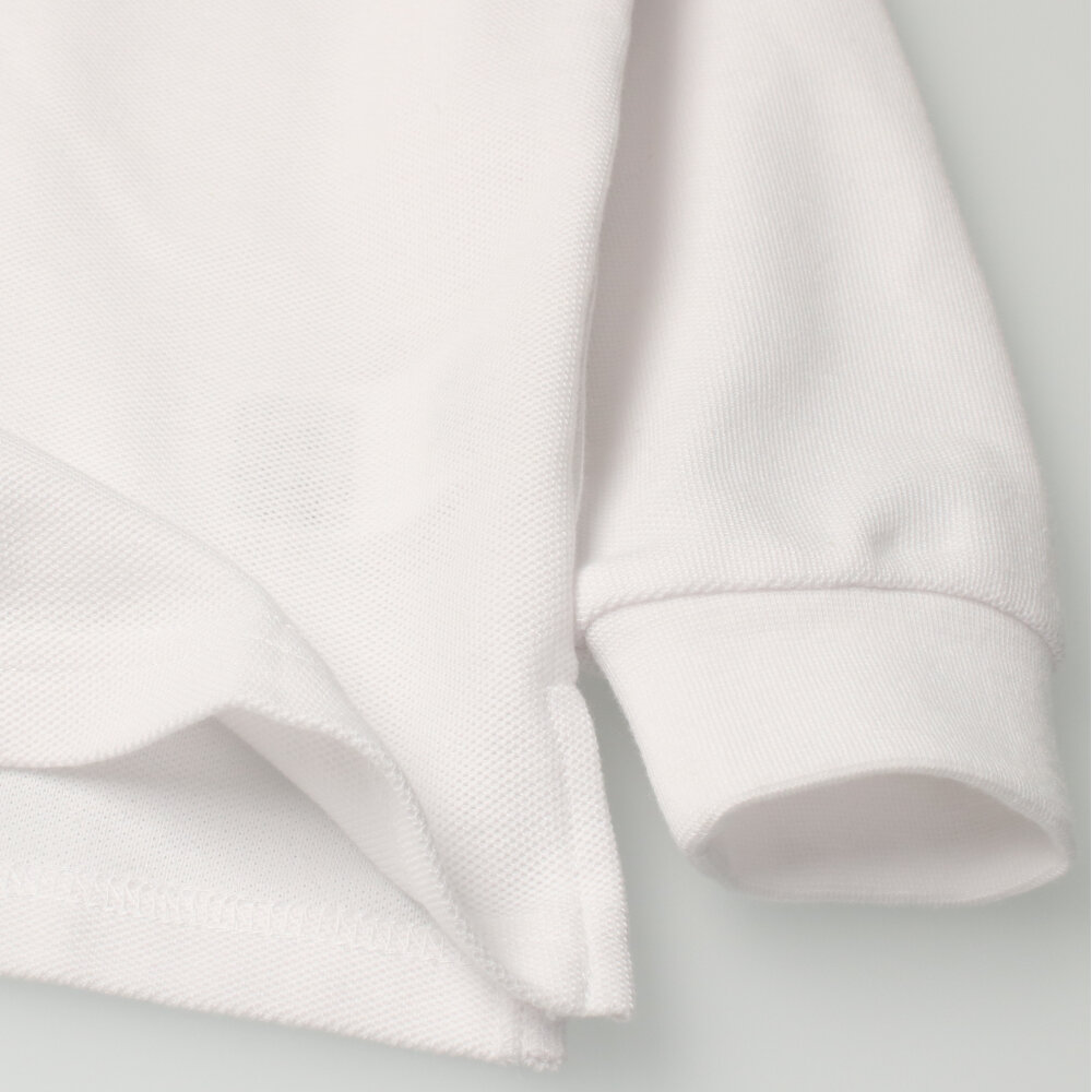 Kanoko 纯色长袖白色 Polo 衫
