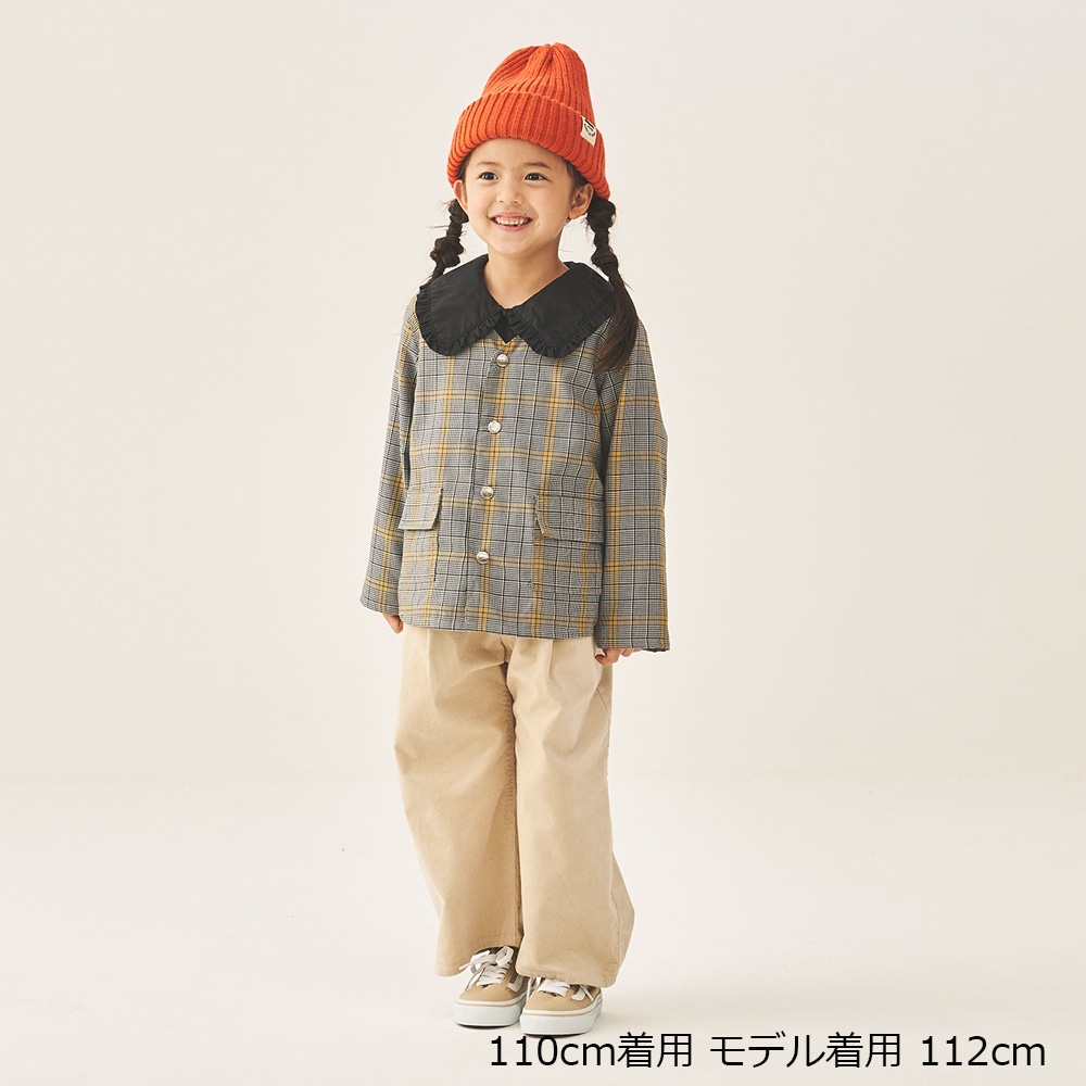 グレンチェックノーカラージャケット | 子供服の通販はこどもの森