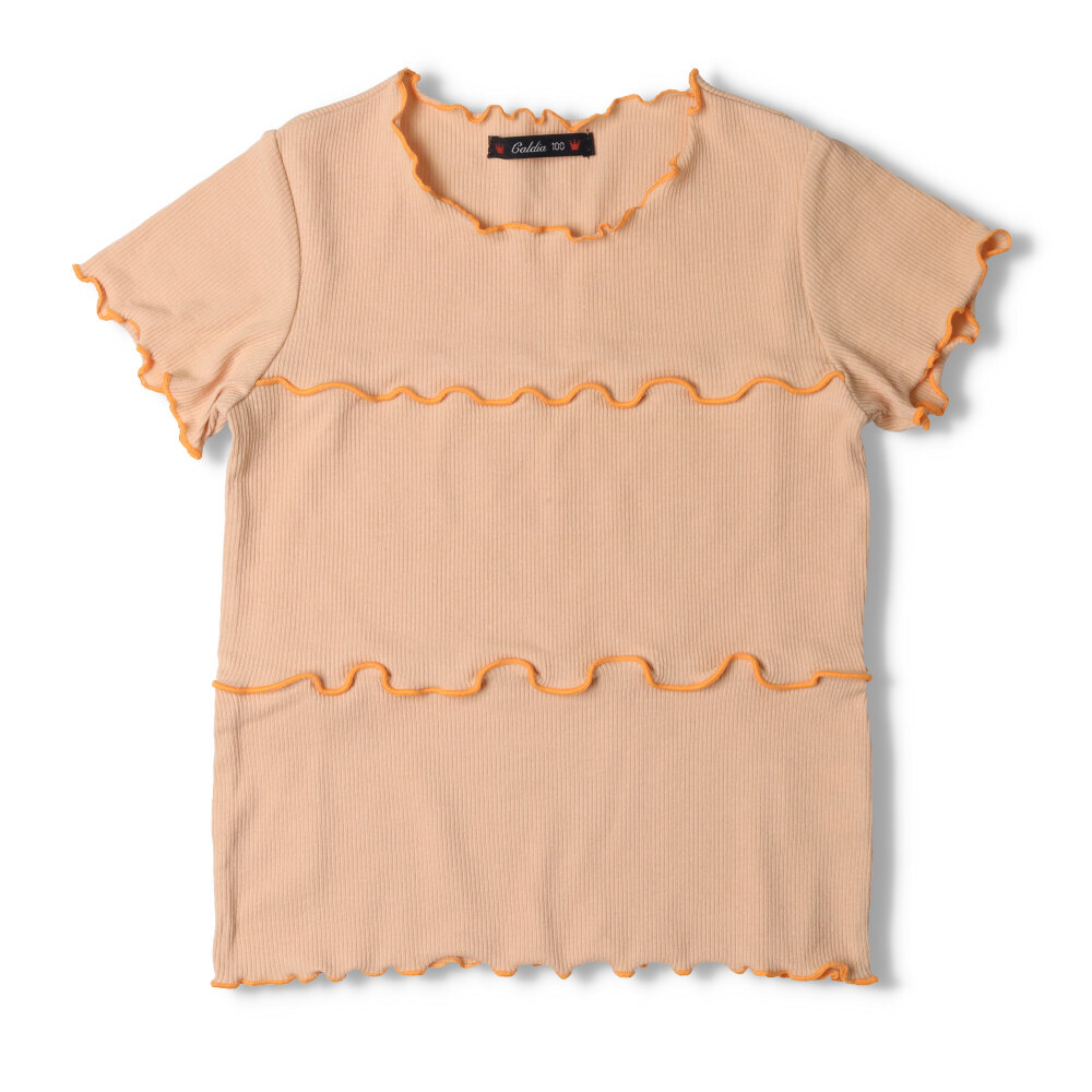Color combination mellow teleco short-sleeved T-shirt