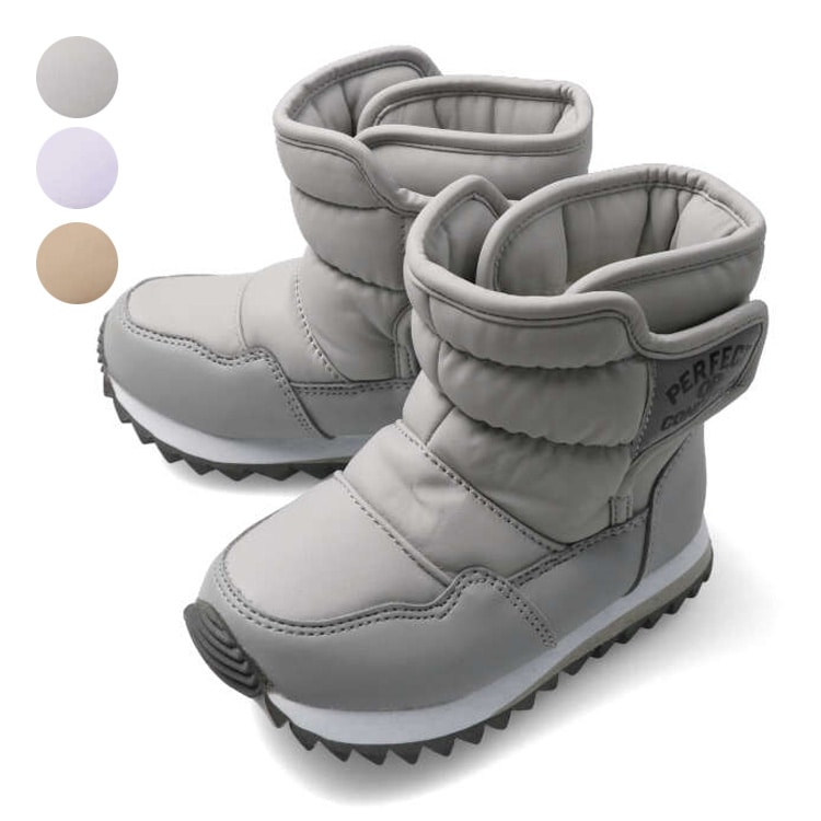 Water-repellent cotton snow boots (gray, 14cm)