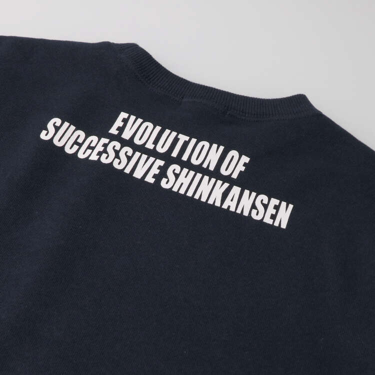 Past Shinkansen train print fleece sweatshirts