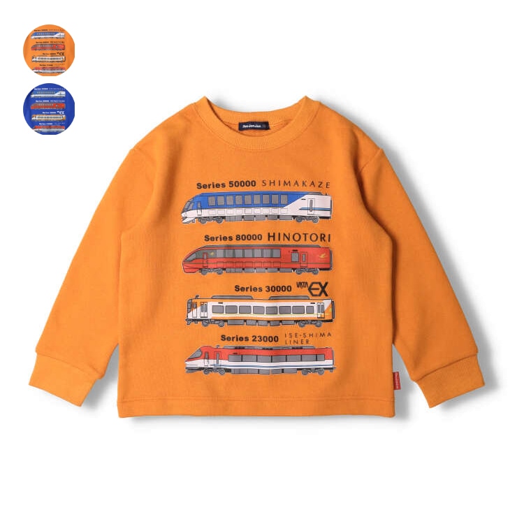 Kintetsu train print fleece sweatshirt