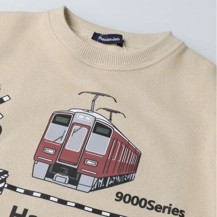 Hankyu train printed fleece sweatshirt