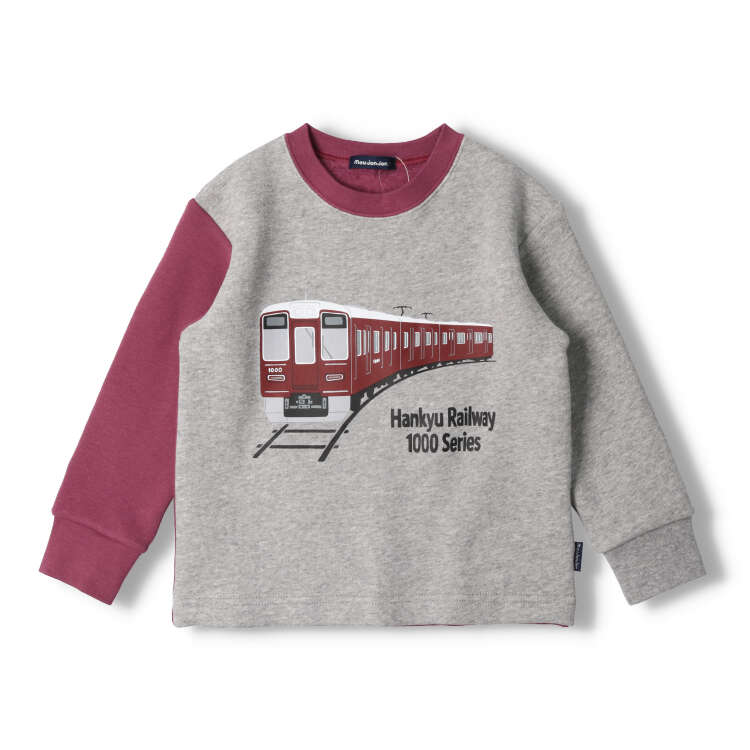 阪急火车印花羊毛衬里运动衫
