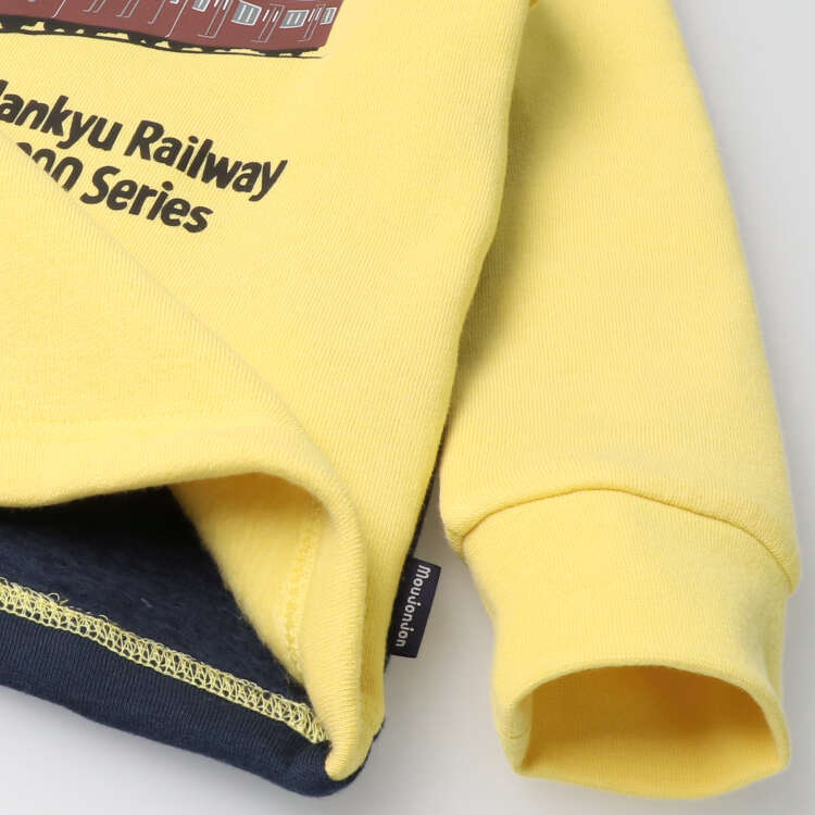 Hankyu train printed fleece lining sweatshirt