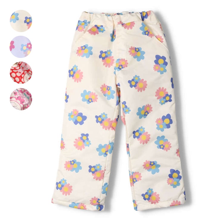 Flower/cat pattern snow pants