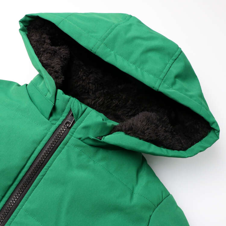 Windproof plain jacket with padding