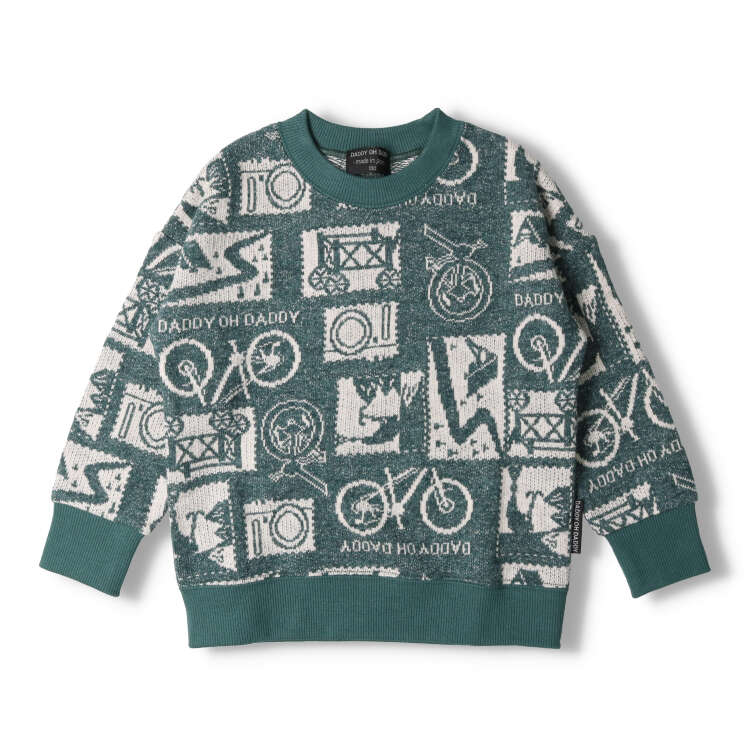 Outdoor motif pattern sweatshirt