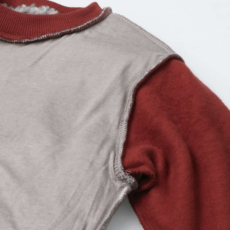 Native pattern boa switching sweatshirt
