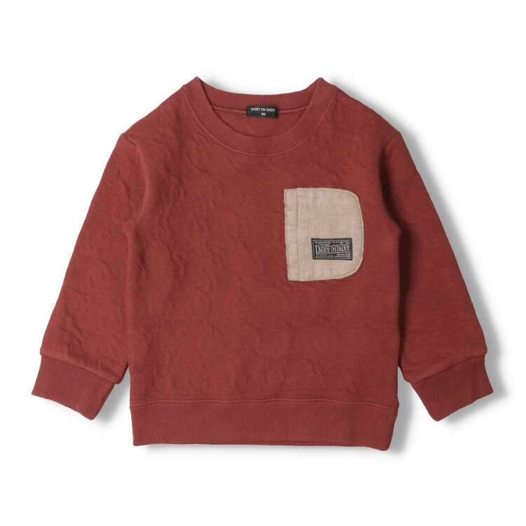Knitted quilted sweatshirt with pockets