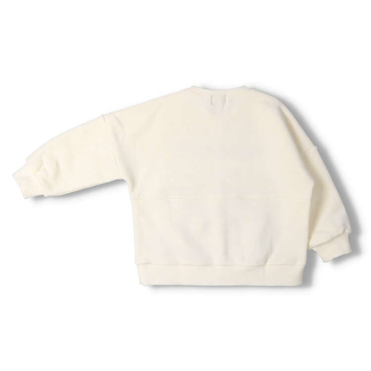 Logo embroidered fleece sweatshirt with pockets