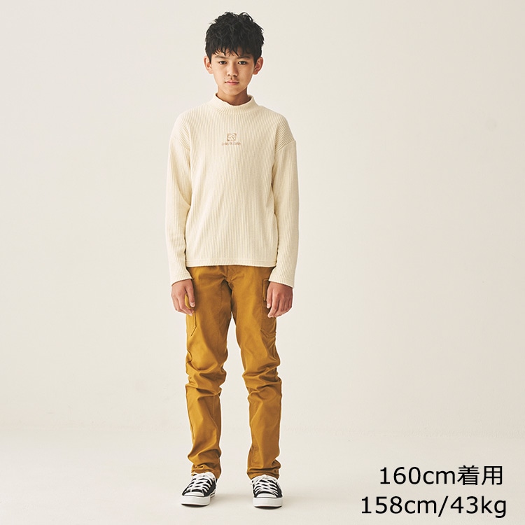 Knit call high neck T-shirt (150cm-160cm)