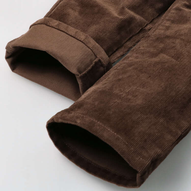 Corduroy long pants with pockets