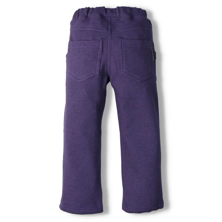 Brushed lining straight long pants