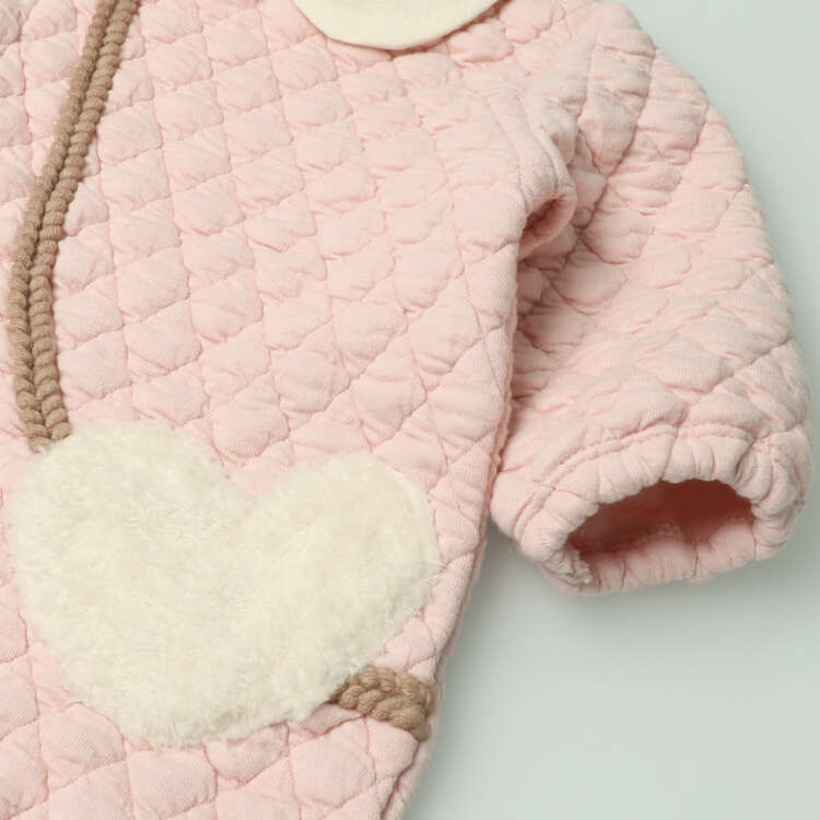 heart pochette knit quilt all