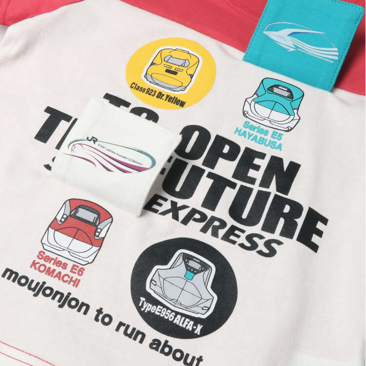 Shinkansen train printed short-sleeved T-shirt