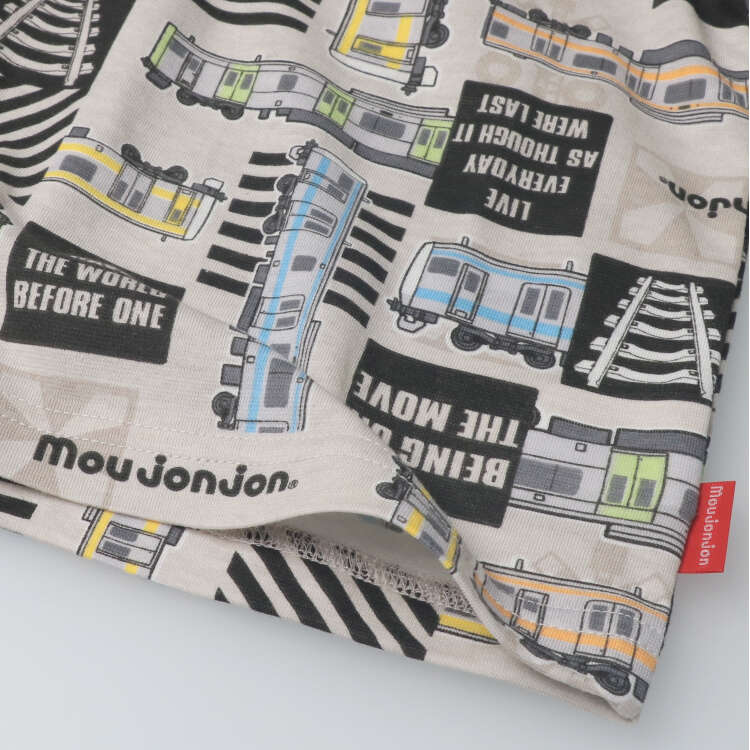 JR conventional line train whole pattern short-sleeved T-shirt