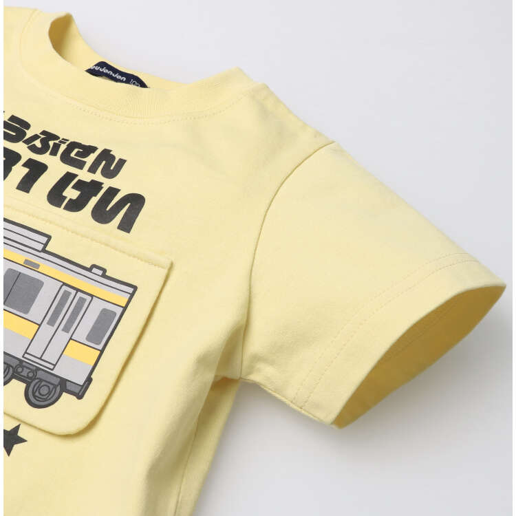 JR conventional line train maze short-sleeved T-shirt