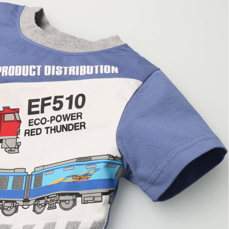 JR Freight Train Stripe Switching Short Sleeve T-shirt
