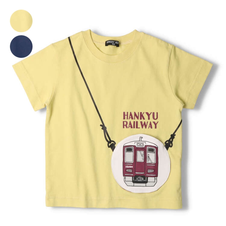 Hankyu train pochette style short-sleeved T-shirt