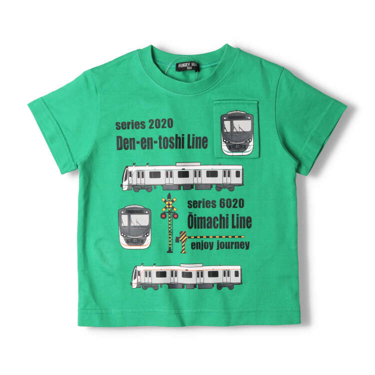 Tokyu train flap short-sleeved T-shirt